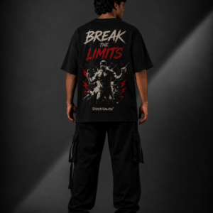 BREAK THE LIMITS™ Oversized Graphic Streetwear Tee – Black Edition