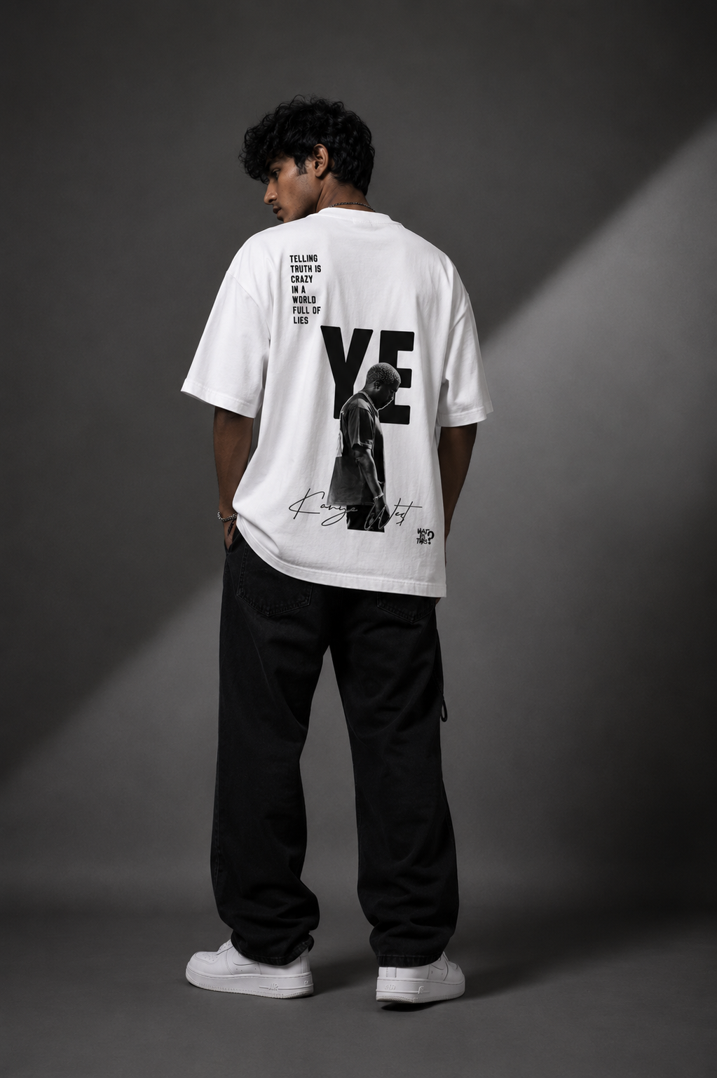 KANYE WEST YE™ Oversized Graphic Streetwear Tee – White Edition - Image 4