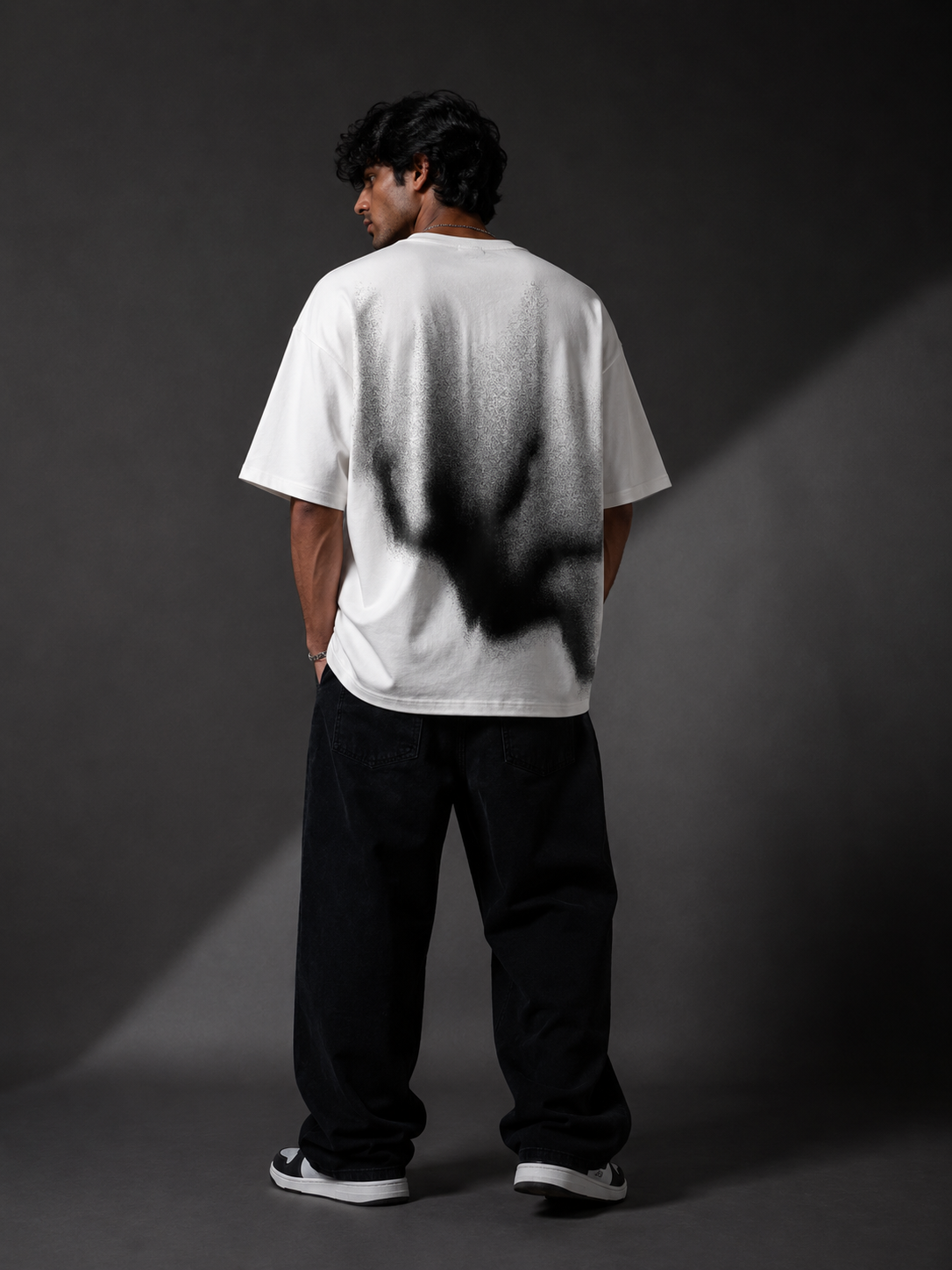 VISION™ Oversized Graphic Streetwear Tee – White Edition - Image 4