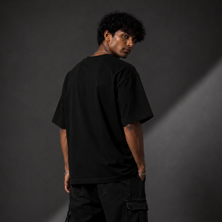 EVOLVE LIFT REPEAT™ Oversized Graphic Streetwear Tee – Black Edition - Image 2