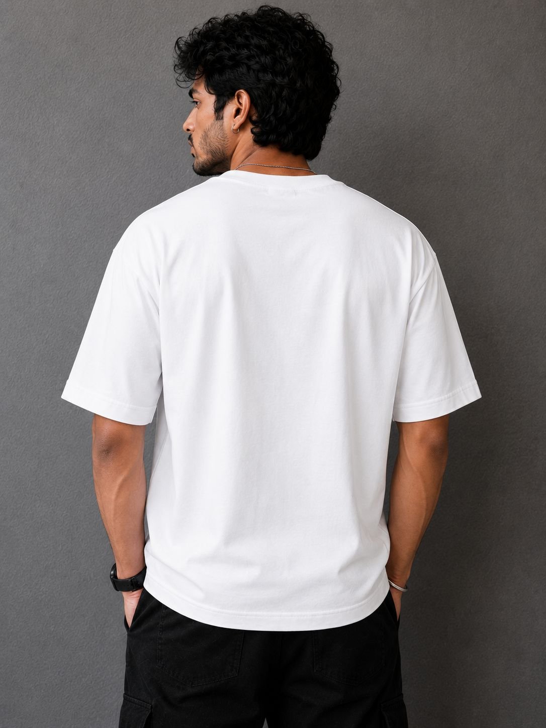 Hanuman "The Warrior Monk" White Oversized Graphic T-Shirt - Image 2