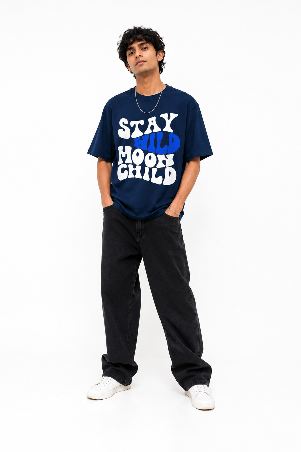 StitchVaults™ Stay Wild Hoon Child Oversized Graphic T-Shirt | NOSTALGIA™ Collection