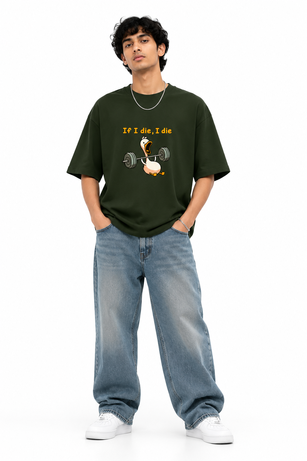 StitchVaults™ If I Die, I Die Gym Duck Oversized T-Shirt