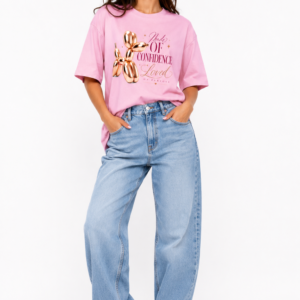 StitchVaults™ Made of Confidence Oversized Graphic T-Shirt