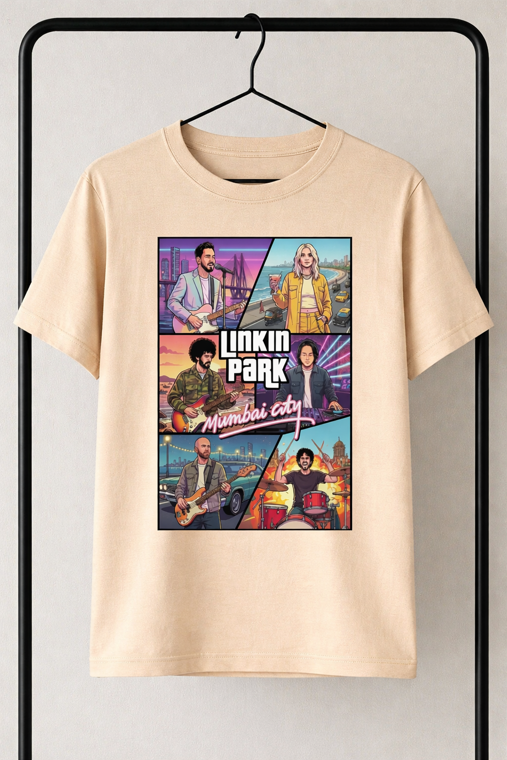 Linkin Park Minutes to Midnight White Oversized Graphic T-Shirt | StitchVaults™ - Image 3