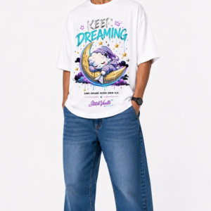 StitchVaults™ Keep Dreaming Oversized Graphic T-Shirt – Dreamer Edition | NOSTALGIA™ Collection