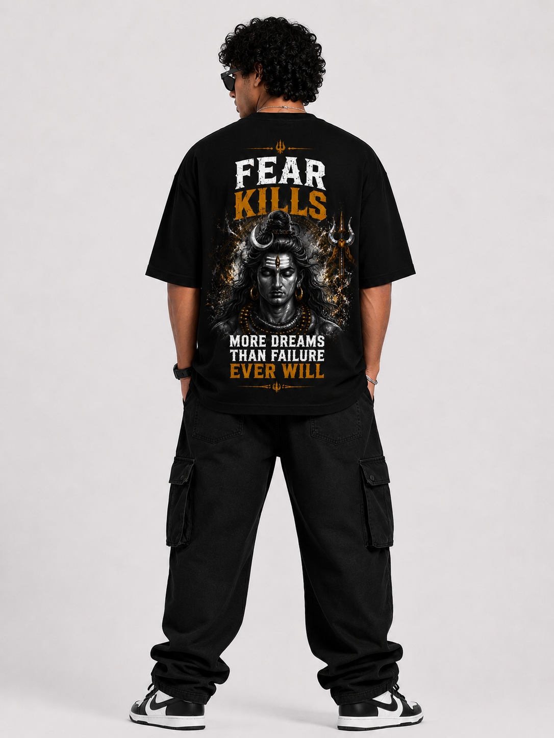 StitchVaults™ Fear Kills More Dreams Than Failure Ever Will Oversized T-Shirt – Mahadev Legacy™