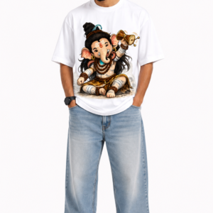 StitchVaults™ Bal Shiva Oversized Graphic T-Shirt – SHIVA LEGACY™ Collection | Premium Cotton