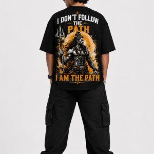 StitchVaults™ I Don't Follow The Path Oversized T-Shirt – Mahadev Edition