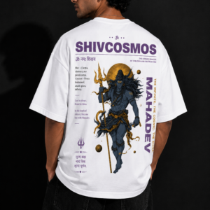 StitchVaults™ ShivCosmos Oversized Mahadev Graphic T-Shirt