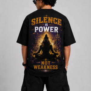 StitchVaults™ Silence Is Power Not Weakness Oversized T-Shirt – Mahadev Legacy™