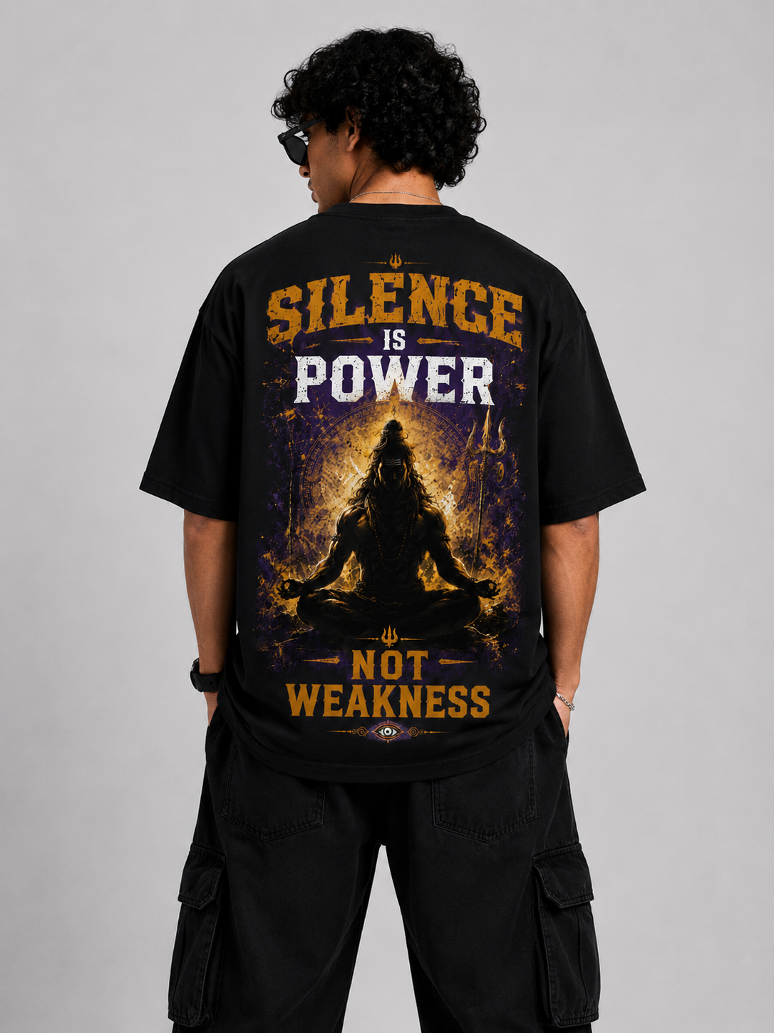 StitchVaults™ Silence Is Power Not Weakness Oversized T-Shirt – Mahadev Legacy™