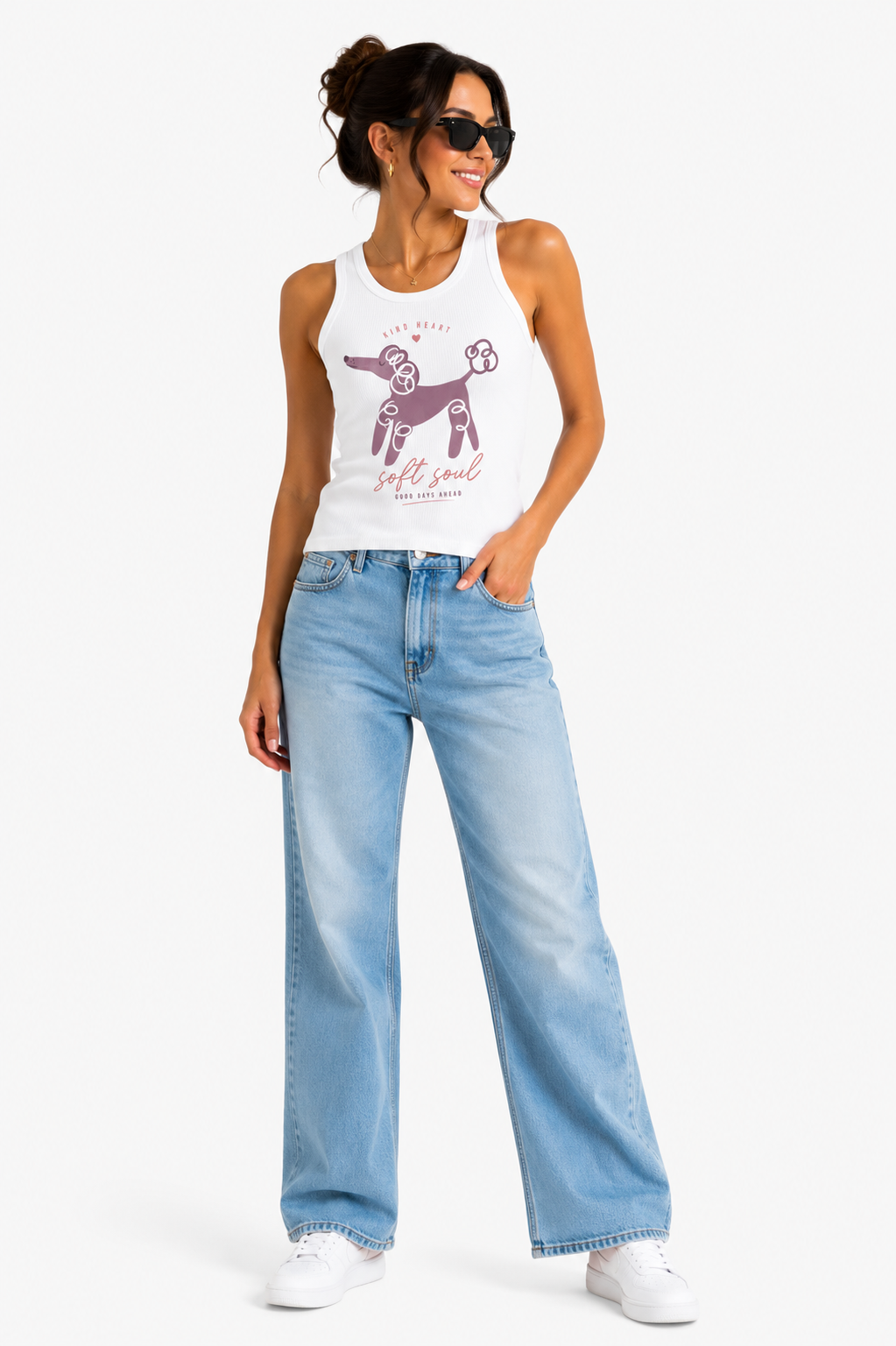 Soft Soul Women’s White Tank Top