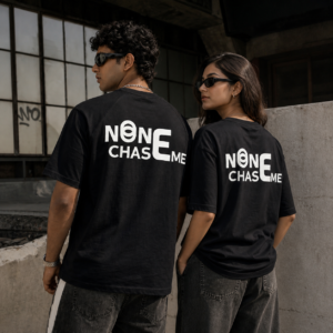 NONE CHASE ME Oversized Streetwear T-Shirt - Premium Heavyweight Cotton