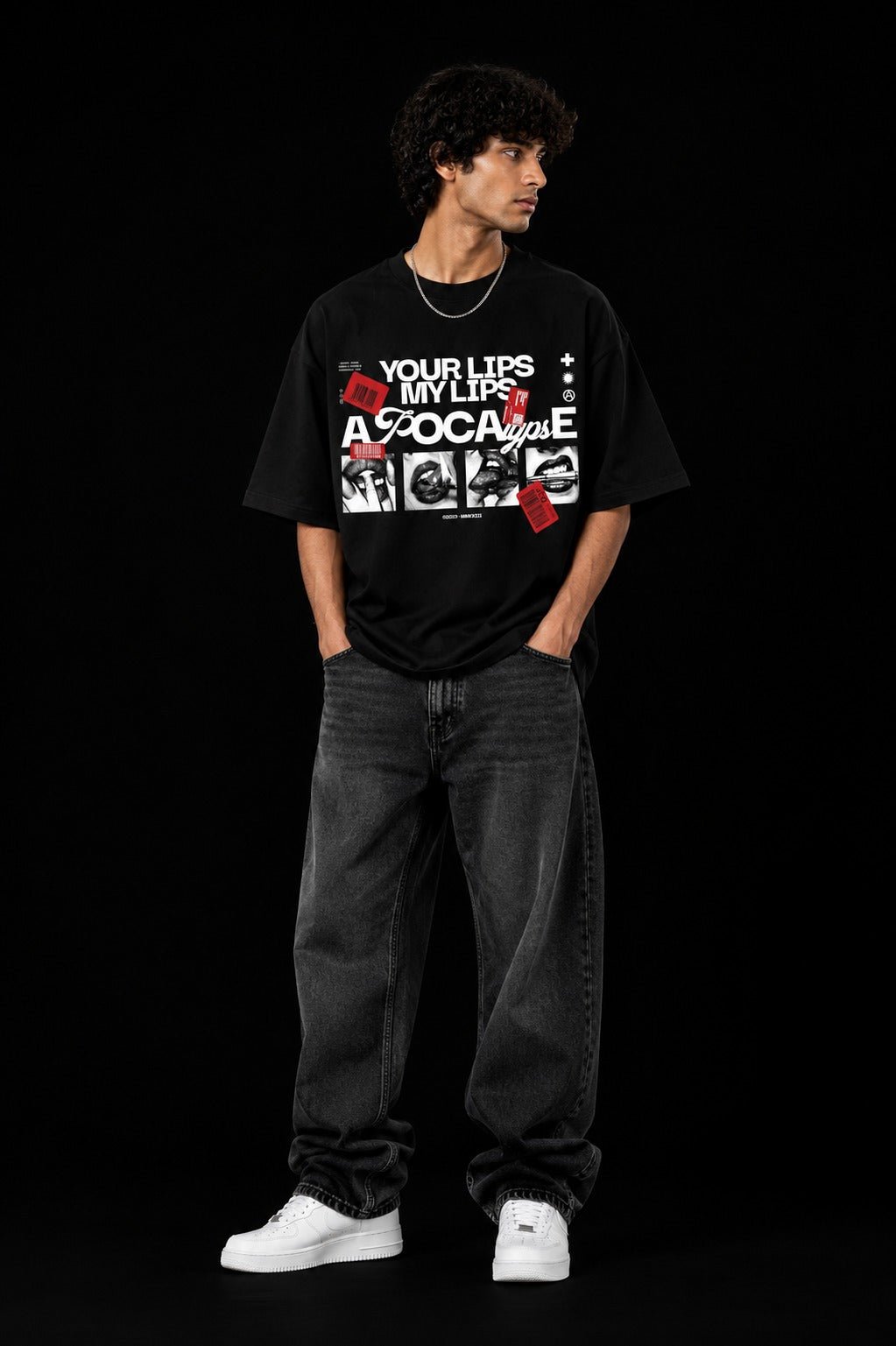 APOCALYPSE VIBES™ Oversized Graphic Streetwear Tee – Black Edition