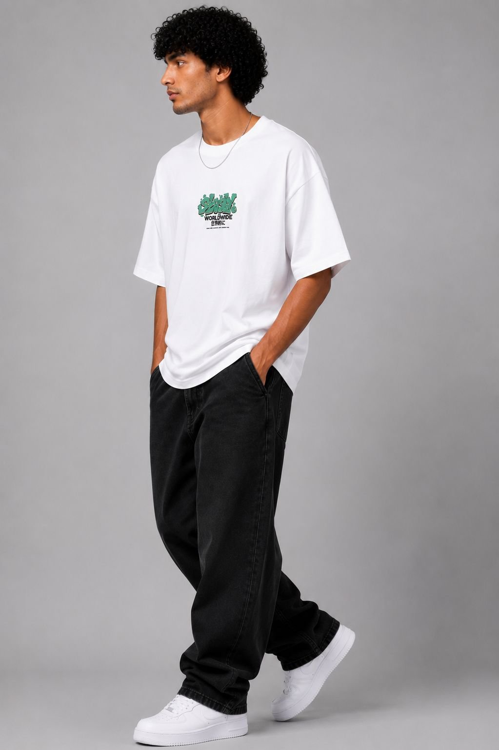 StitchVaults® RIDE THE WIND™ Oversized Anime Streetwear T-Shirt – White