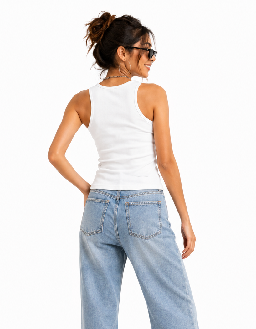 90’s Babe Women’s White Tank Top - Image 2
