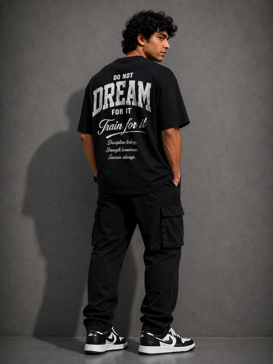 StitchVaults™ Discipline Oversized Gym T-Shirt – Train. Build. Conquer. - Image 2