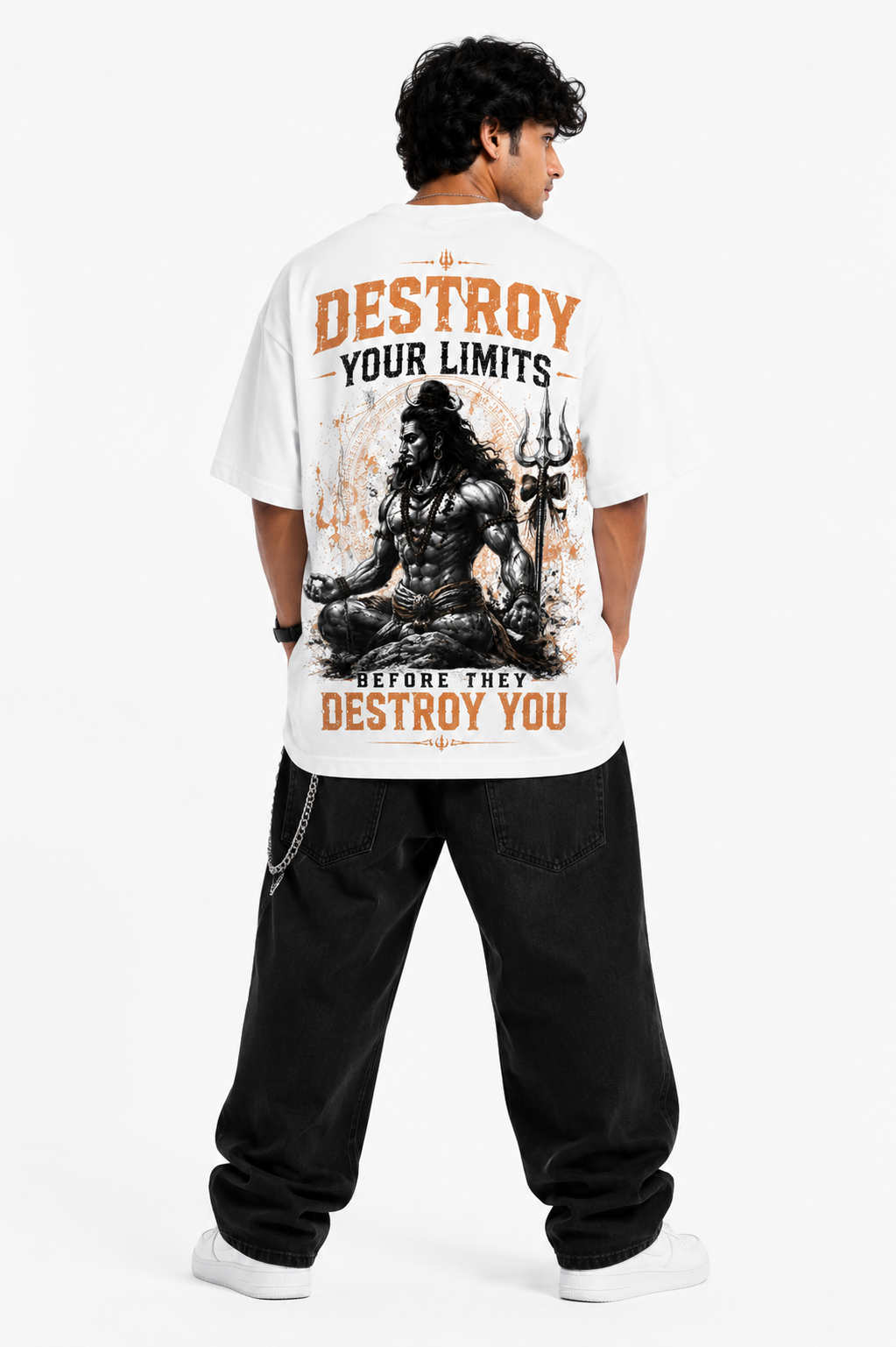 StitchVaults™ Destroy Your Limits Oversized Graphic T-Shirt - Image 3