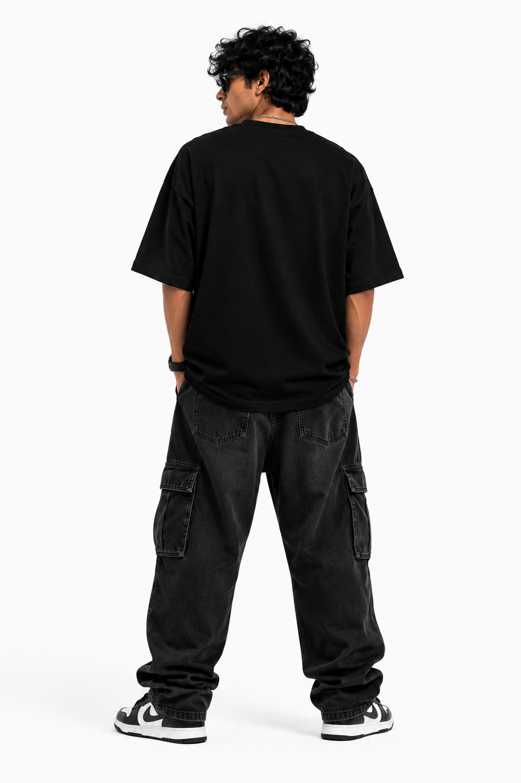 StitchVaults™ Karma Over Outcome Krishna Oversized Graphic T-Shirt - Image 3