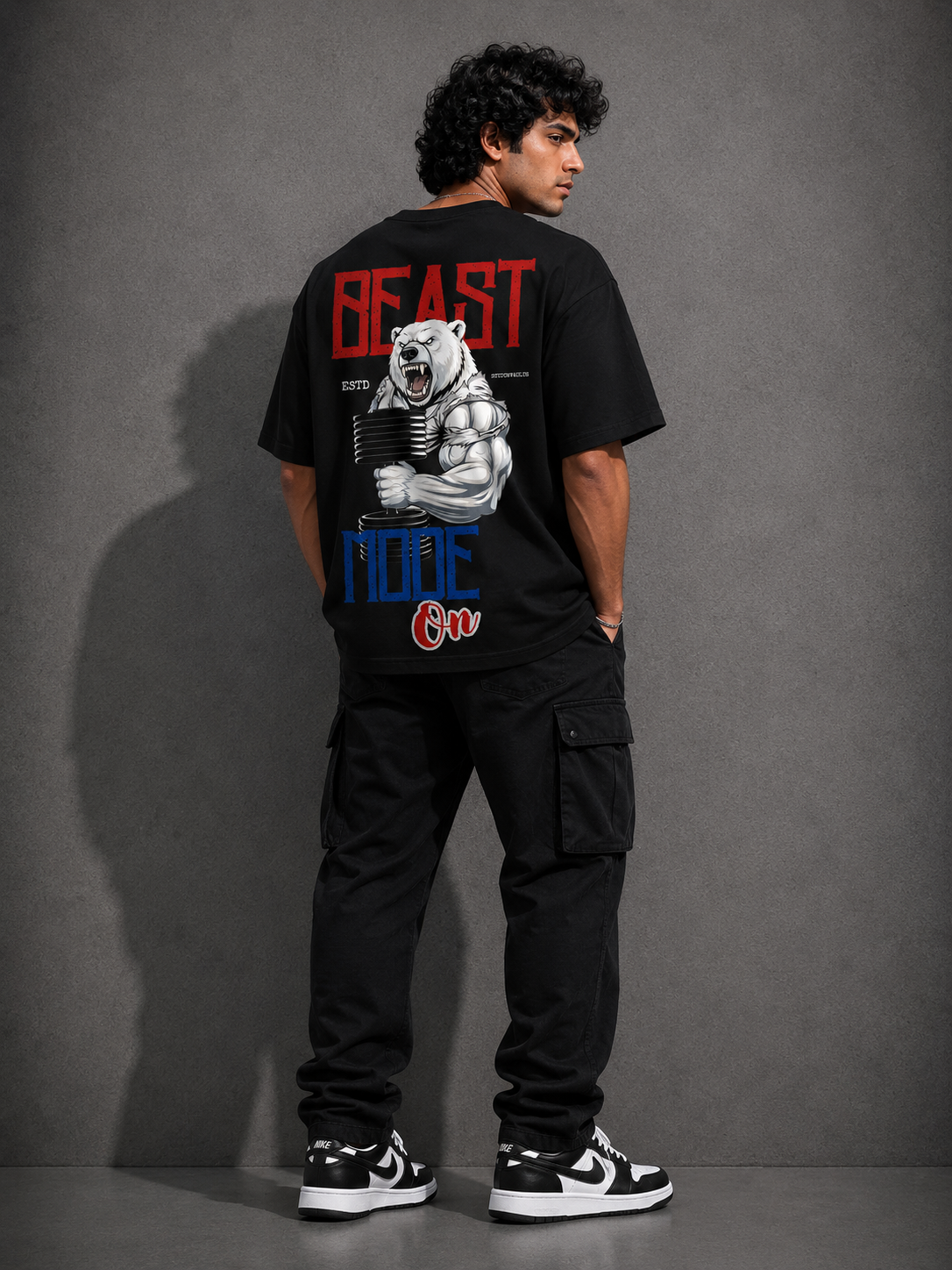 StitchVaults™ Beast Mode Athletics Oversized Gym T-Shirt for Men - Image 2