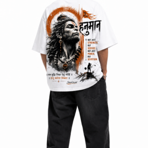 StitchVaults™ Jai Hanuman Oversized Graphic T-Shirt – Faith • Strength • Devotion