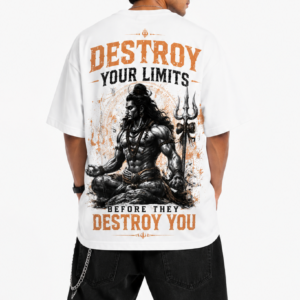 StitchVaults™ Destroy Your Limits Oversized Graphic T-Shirt