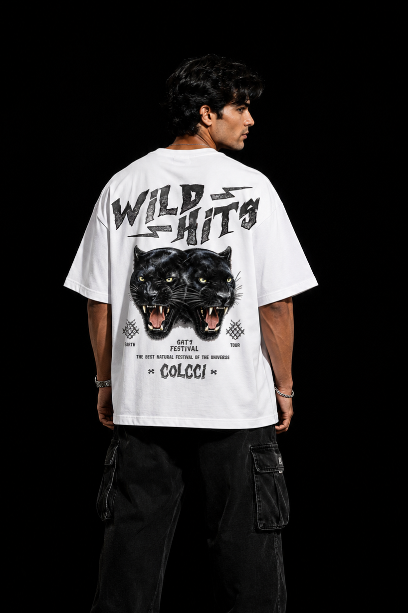StitchVaults™ Wild Hits Oversized Panther Graphic T-Shirt – Untamed Edition