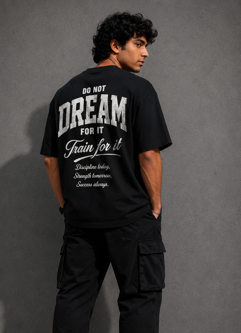 StitchVaults™ Discipline Oversized Gym T-Shirt – Train. Build. Conquer.