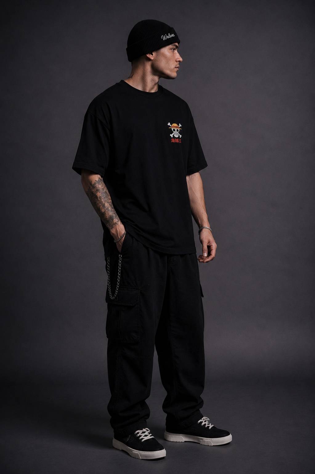 ® KING OF THE PIRATES™ Oversized Anime Streetwear Tee – Black Edition