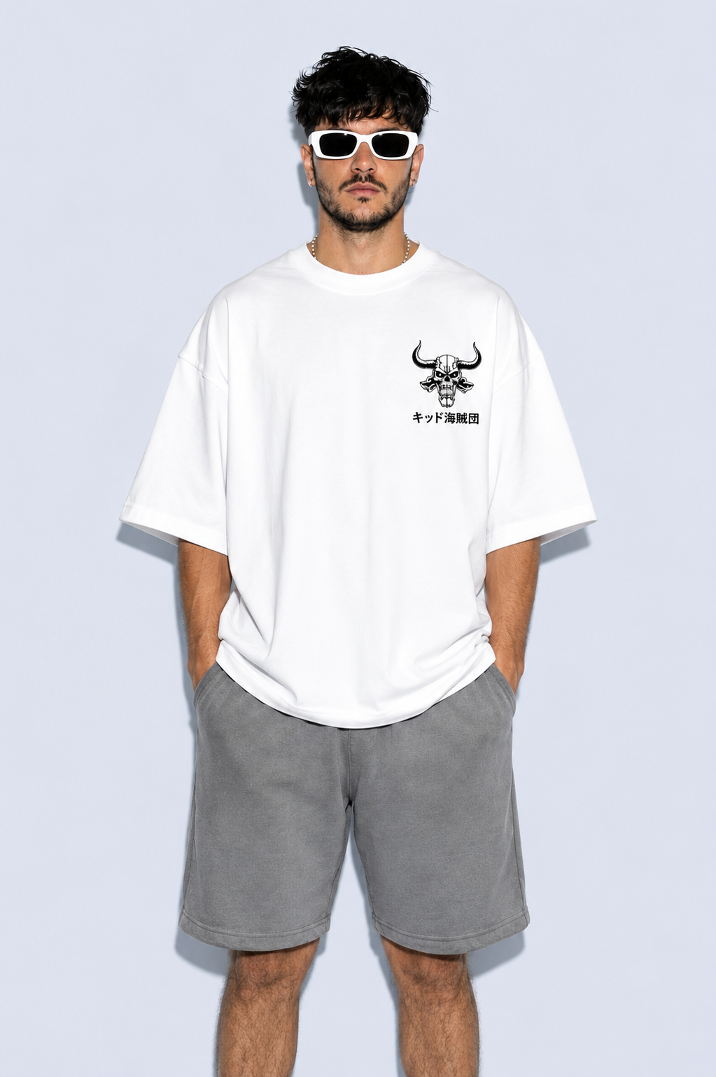 StitchVaults™ Kaido Thunder Emperor Oversized Anime T-Shirt for Men - Image 2