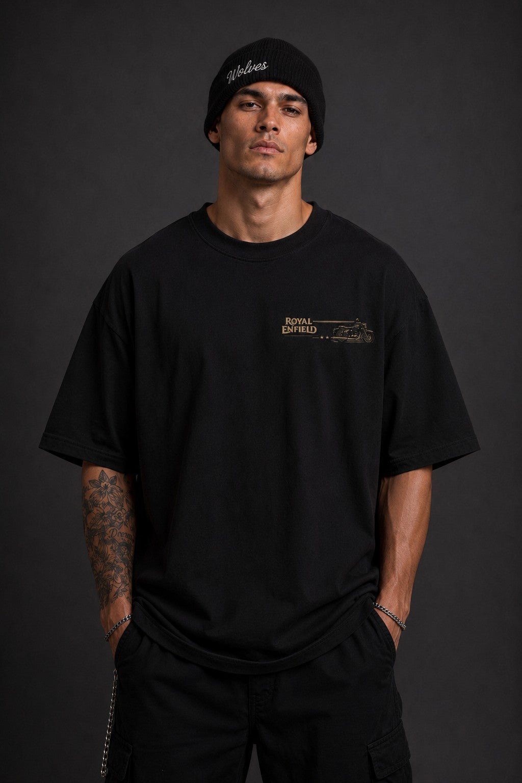 StitchVaults™ Royal Enfield Legacy Rider Oversized T-Shirt for Men - Image 2