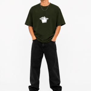 StitchVaults™ I'm Fine Minimal Cat Oversized T-Shirt
