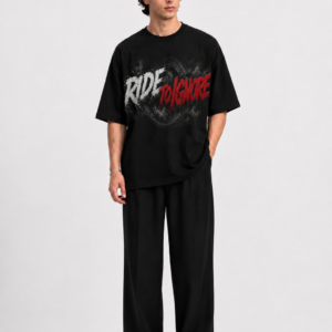 StitchVaults™ Ride To Ignore Oversized Biker Graphic T-Shirt for Men