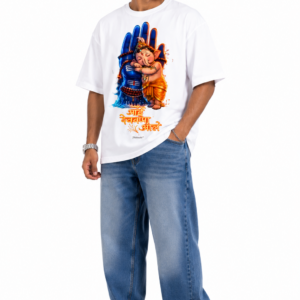 StitchVaults™ Aai Devbappa Aale Oversized Graphic T-Shirt – GANESHA LEGACY™ Collection | Premium Heavyweight Cotton