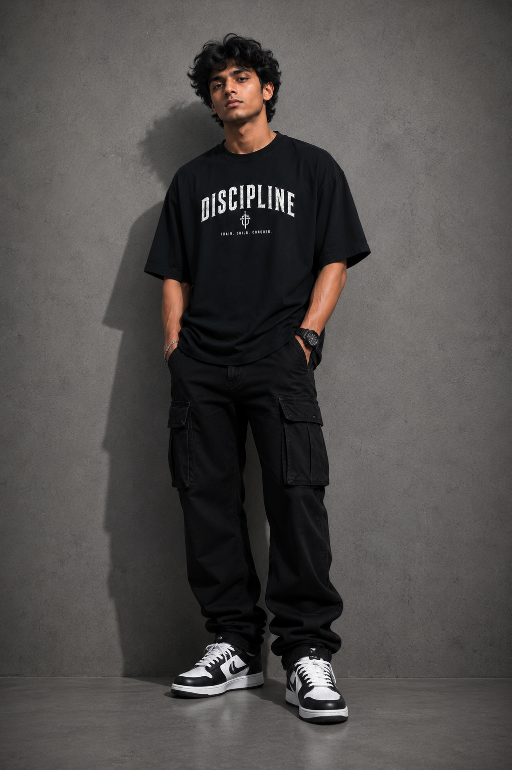 StitchVaults™ Discipline Oversized Gym T-Shirt – Train. Build. Conquer. - Image 4
