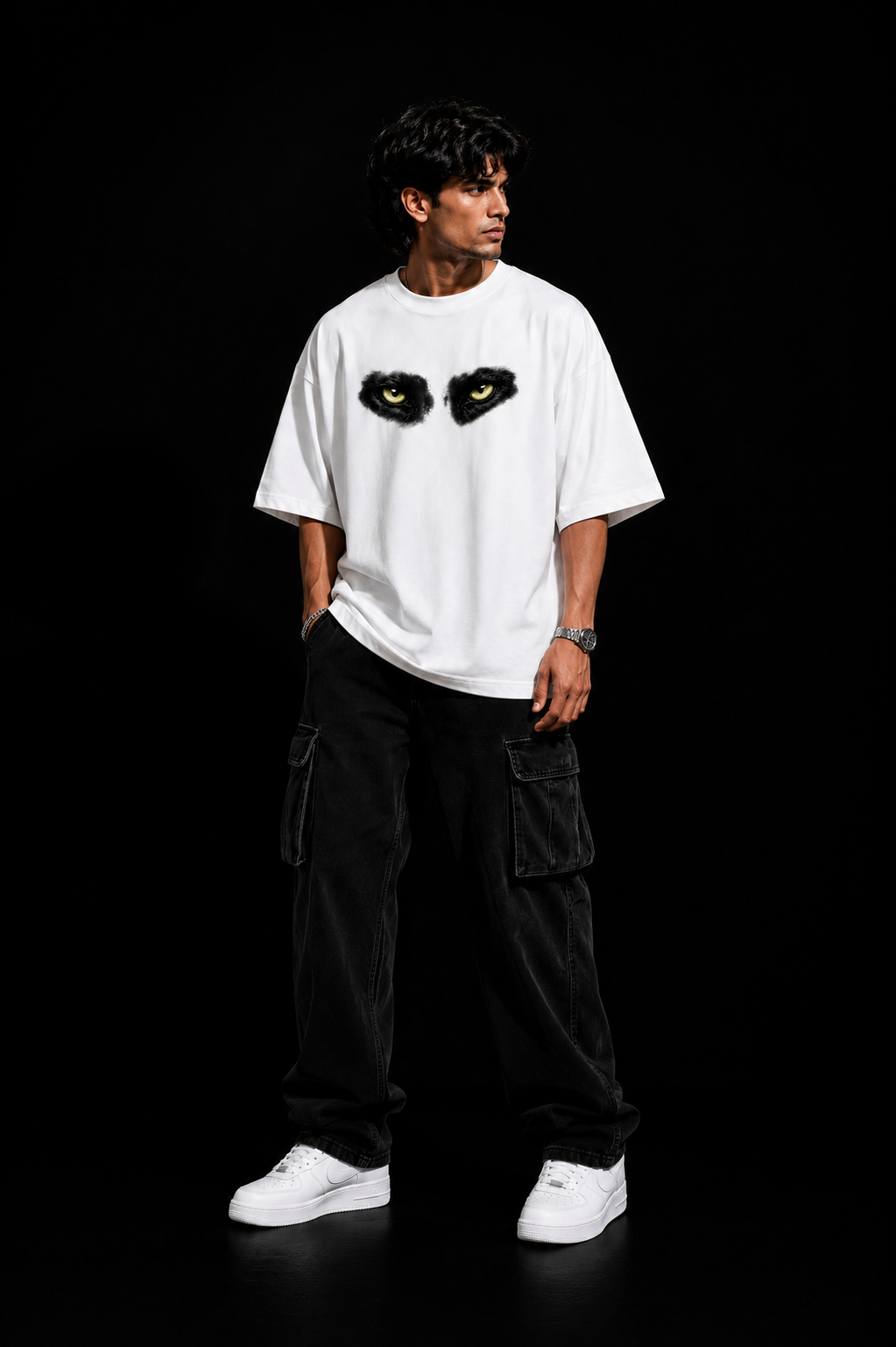 StitchVaults™ Wild Hits Oversized Panther Graphic T-Shirt – Untamed Edition - Image 4