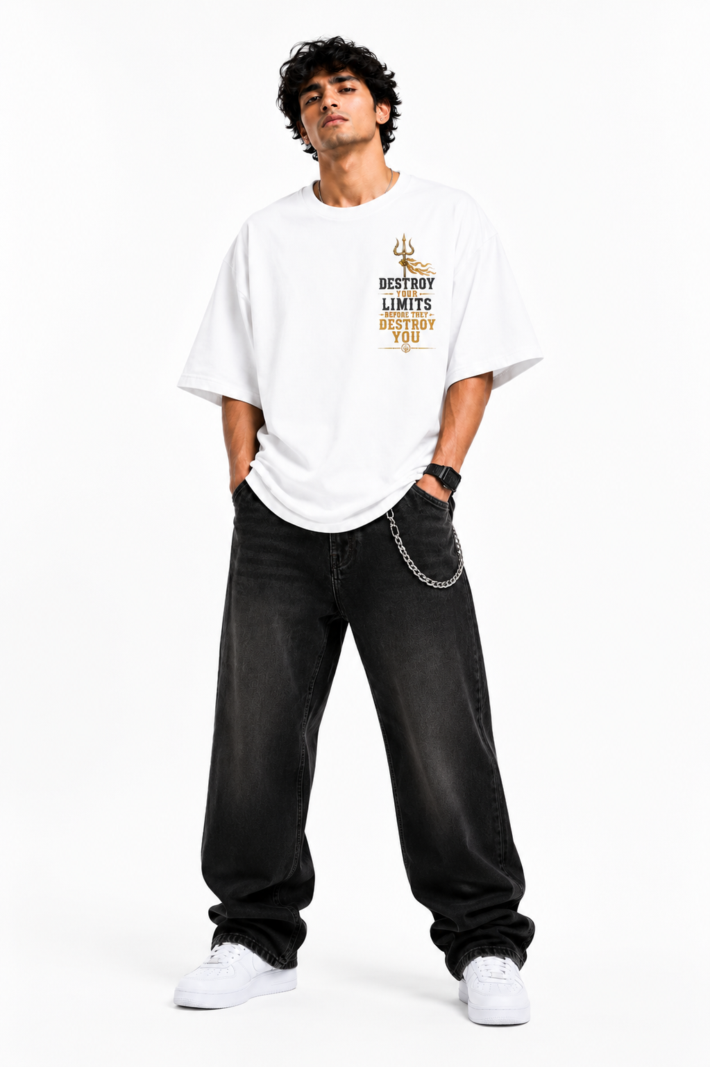 StitchVaults™ Destroy Your Limits Oversized Graphic T-Shirt - Image 2