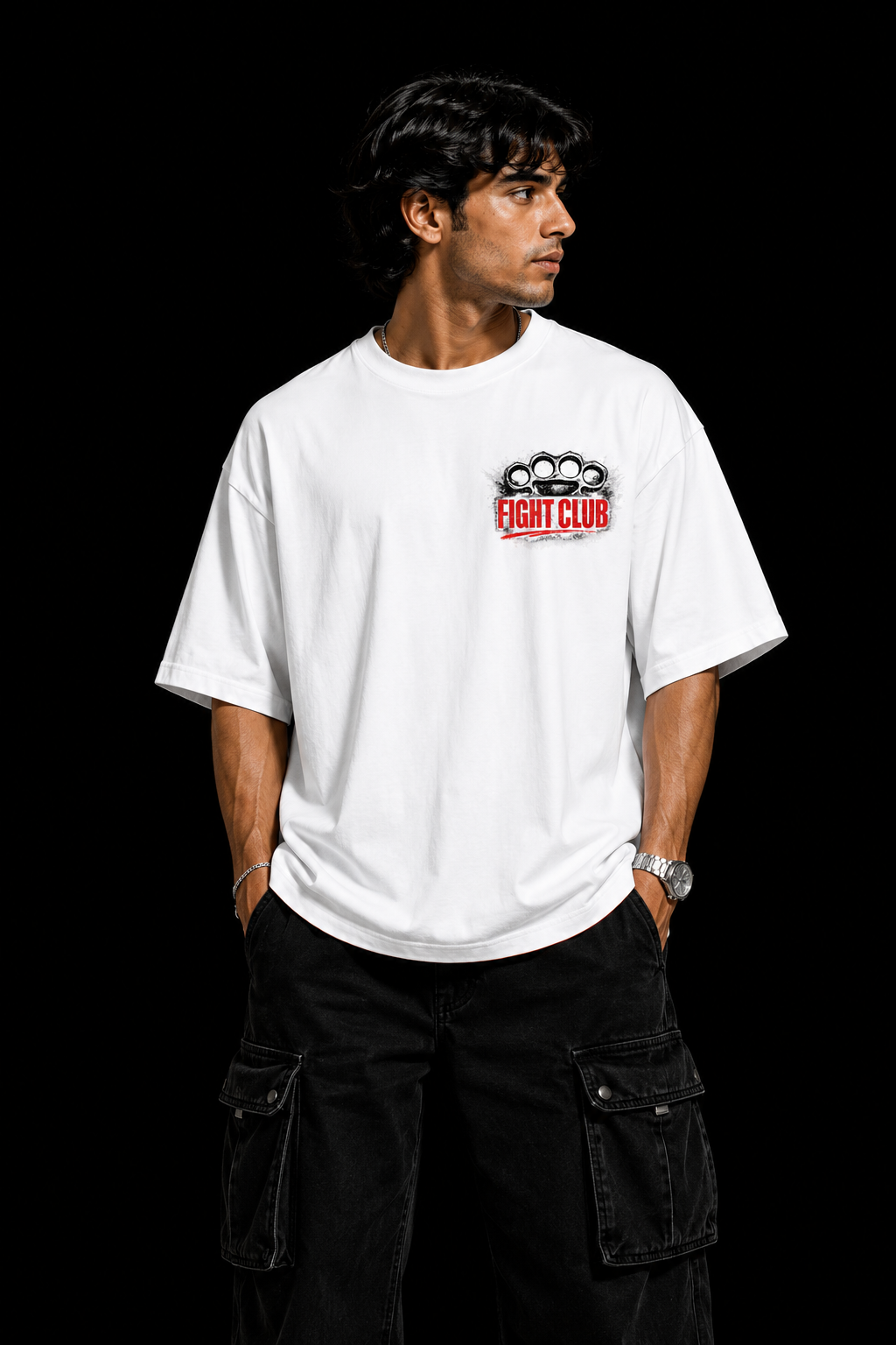 StitchVaults™ Fight Club Graphic Oversized T-Shirt – Rebel Edition - Image 3