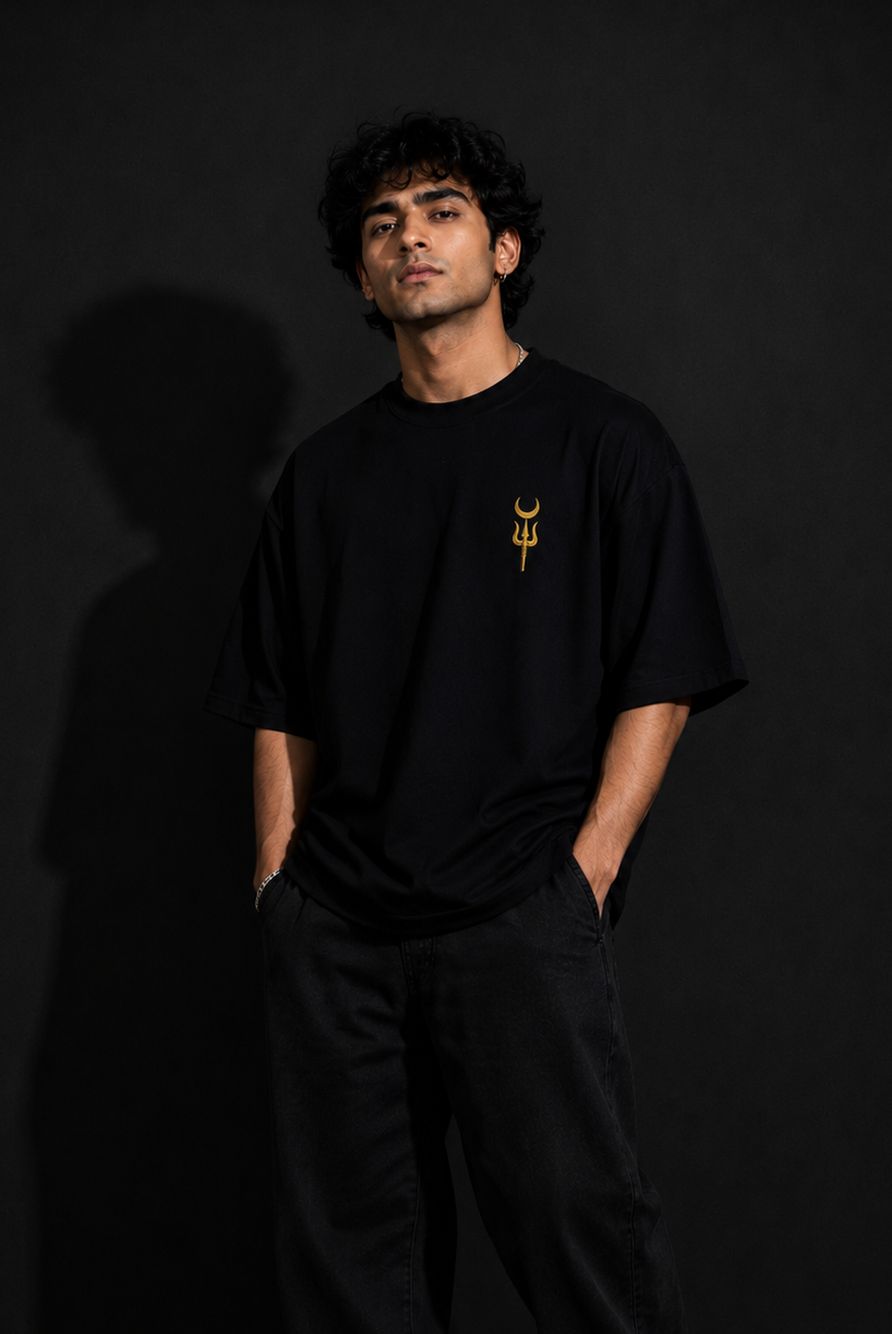 StitchVaults™ Shiva Oversized Graphic T-Shirt – Divine Power Streetwear Edition - Image 2