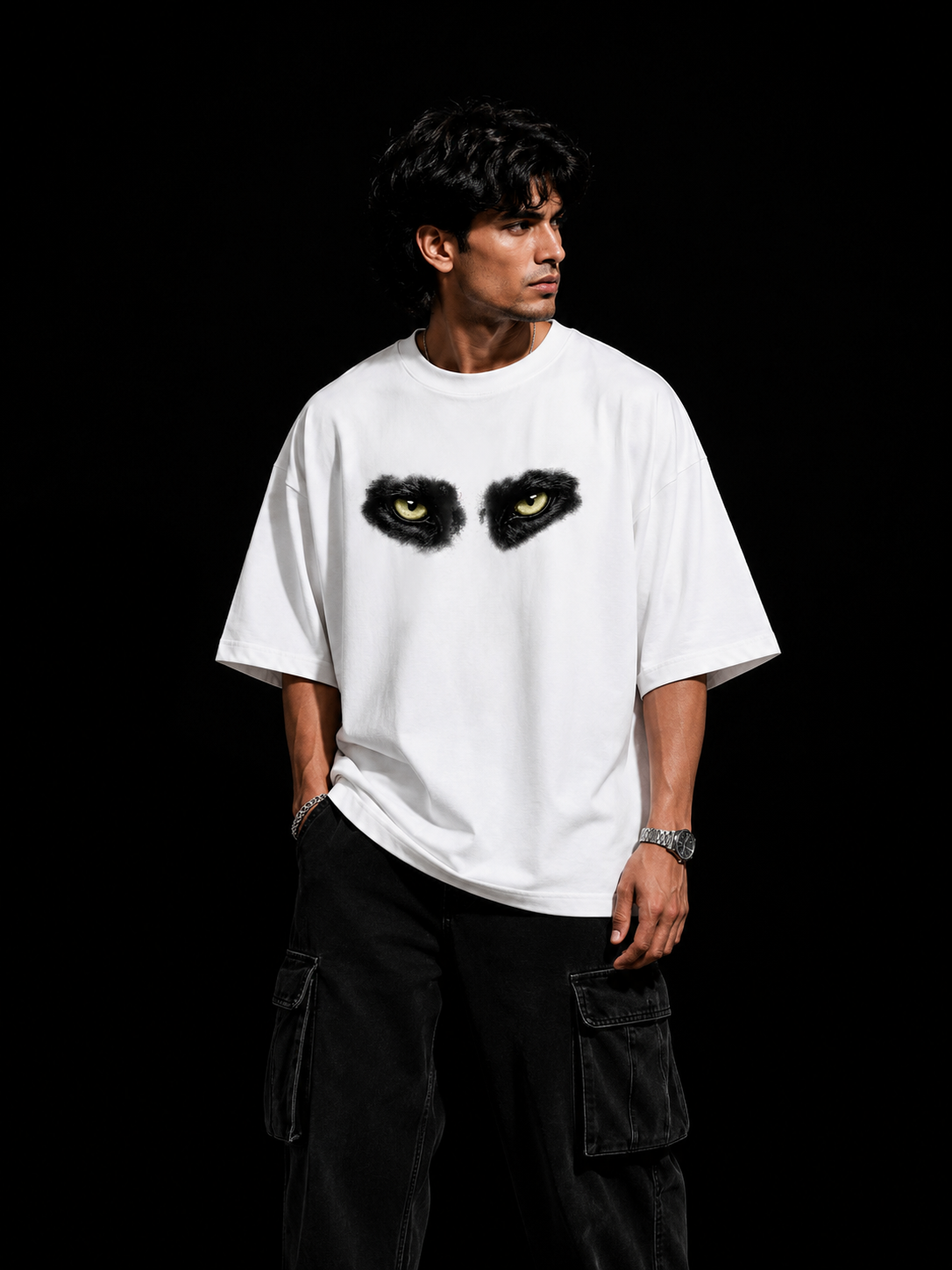StitchVaults™ Wild Hits Oversized Panther Graphic T-Shirt – Untamed Edition - Image 3