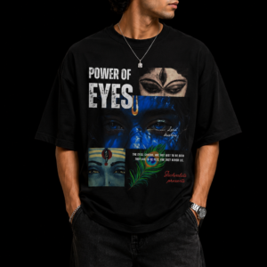 StitchVaults™ Power of Eyes Oversized Graphic T-Shirt – Divine Vision Edition