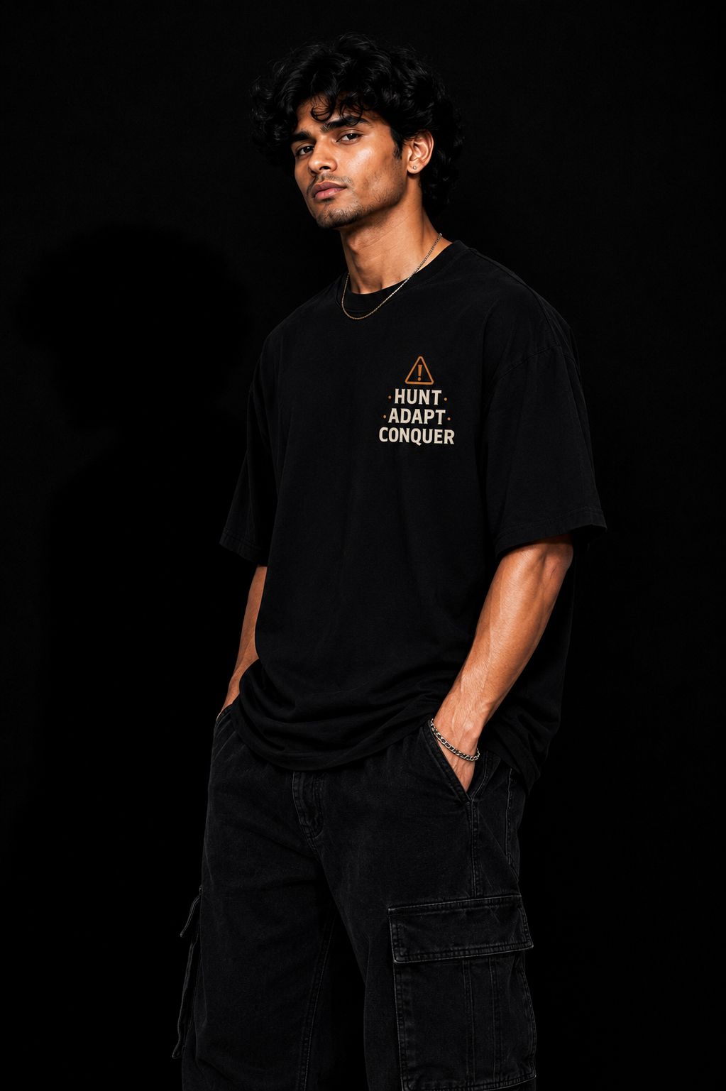 StitchVaults™ Hunter Instinct Oversized Graphic T-Shirt for Men - Image 3