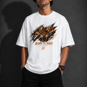 StitchVaults™ Born To Rule Tiger Oversized Graphic T-Shirt