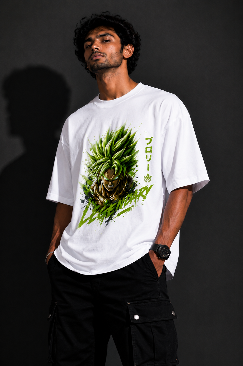 StitchVaults™ Legendary Saiyan Anime Oversized T-Shirt for Men