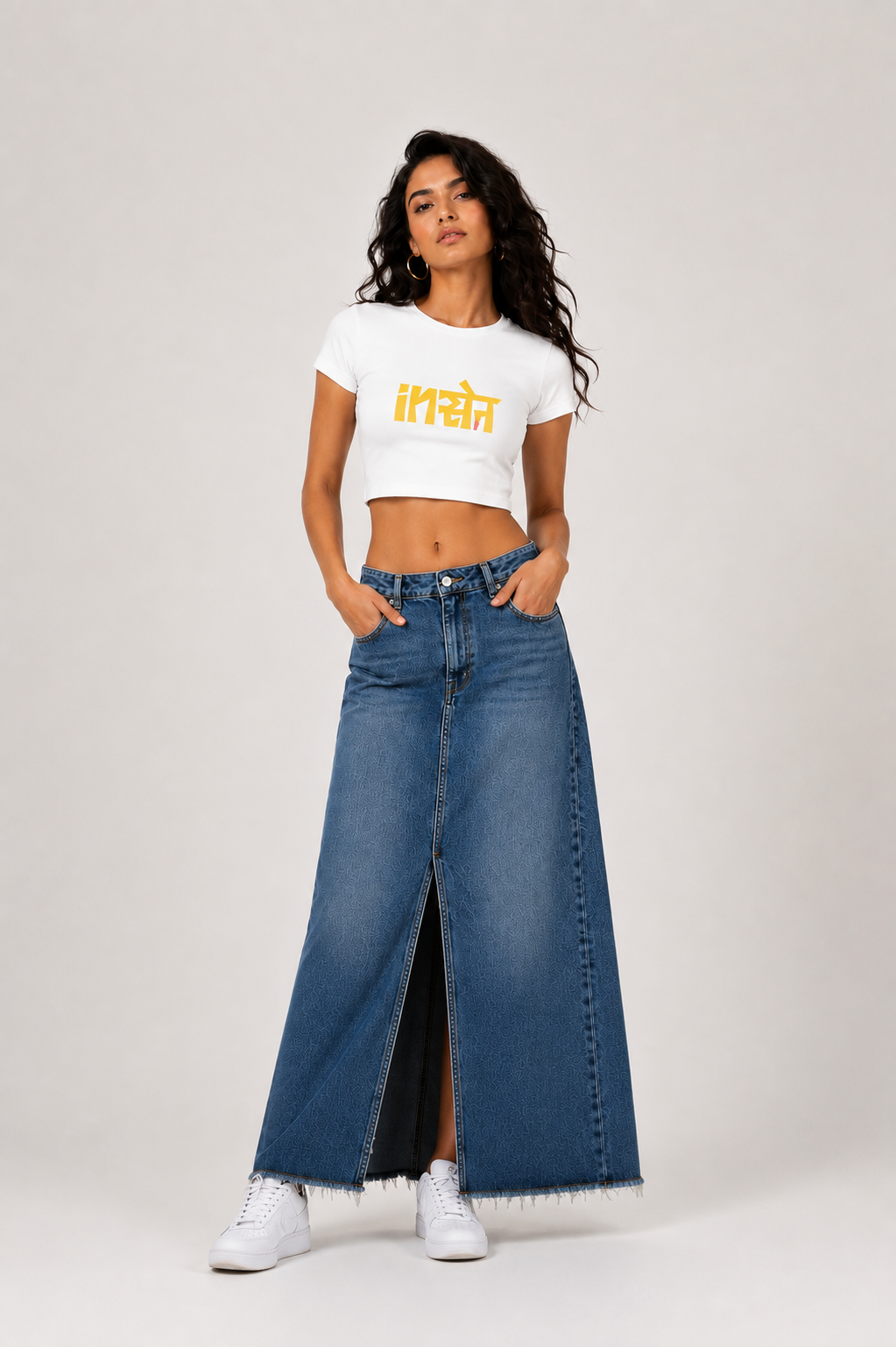Insane Women’s White Graphic Crop Top | StitchVaults™