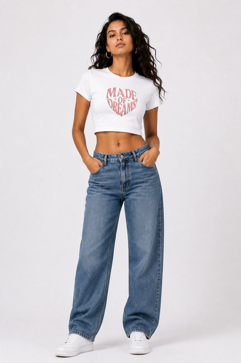 Made of Dreams Women’s White Crop Top