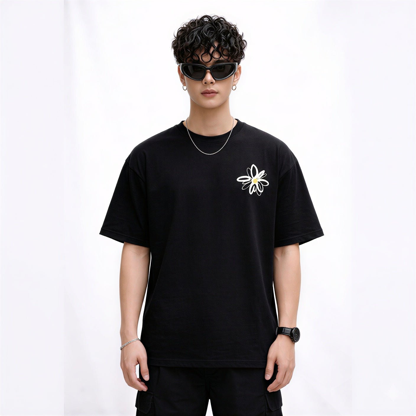 Minimal Butterfly Graphic T-Shirt – Aesthetic Streetwear Black Tee - Image 2