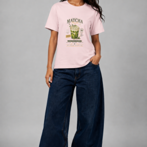 Matcha Mood Women’s Pink T-Shirt