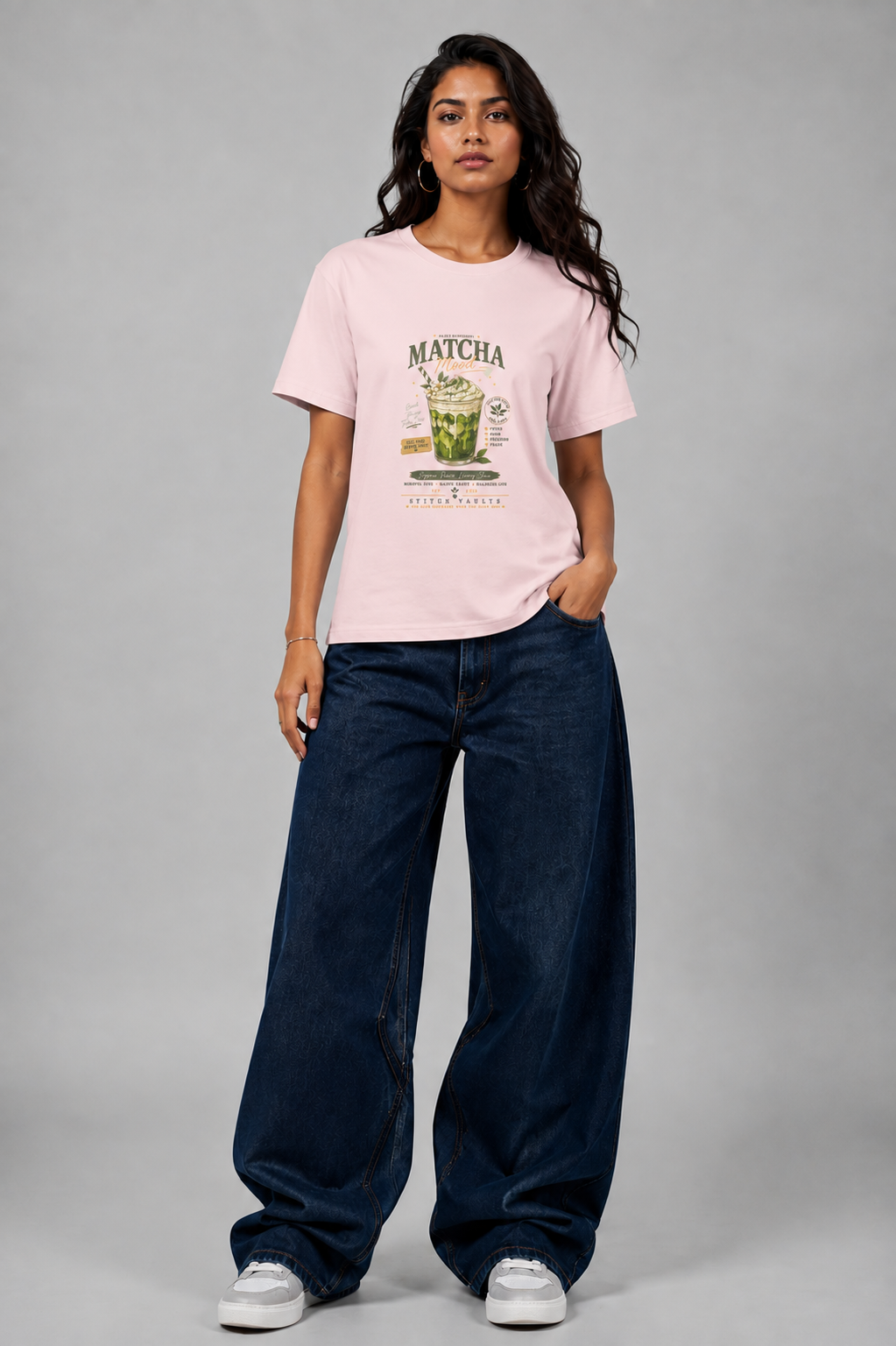 Matcha Mood Women’s Pink T-Shirt